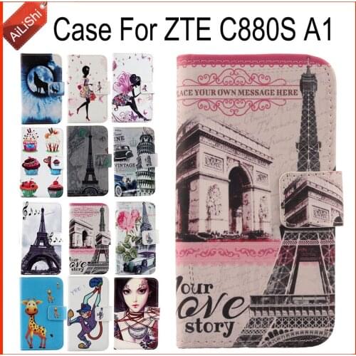 AiLiShi Hot!!! In Stock For ZTE C880S A1 Case PU Flip Luxury New Leather Case Exclusive 100% Special Phone Cover Skin+Tracking