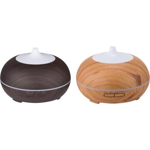 Aroma Diffuser,Cool Mist Humidifier with Remote Control Wood Grain Aroma Diffuser with Timer for Large Room EU Plug