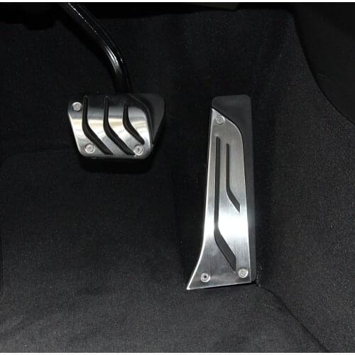 No drilling for BMW X1 X3 X4 X5 X6 1 2 3 5 6 7 Series F30 F35 F34 F31 320 328 335 Stainless Steel Car Pedal Pads Cover AT MT