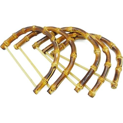 D / Round shape Bamboo Handle for Handmade Handbag DIY Tote Purse Frame Making Bag Hanger