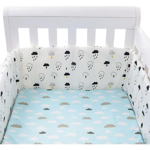 Baby Nursery Cartoon Design Baby Bed Thicken Bumper One-piece Crib Around Cushion Cot Protector Pillows Newborns Room Decor