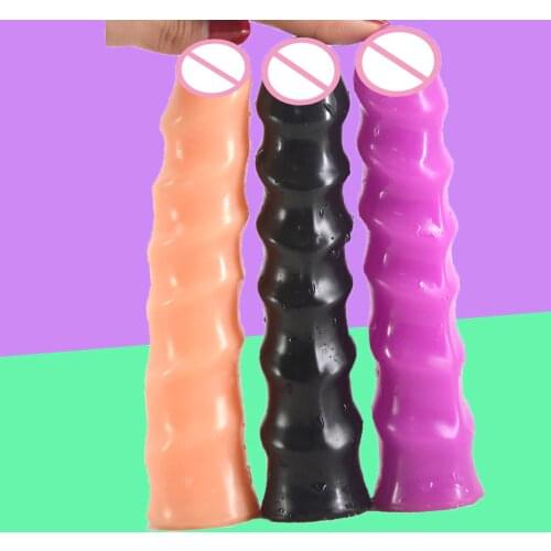 FAAK Ribbed Dildo Butt Plug Extreme Pussy Stimulate Beads Fake Penis Anal Dildo Adult Sex Products Masturbator Sex Toy Shop