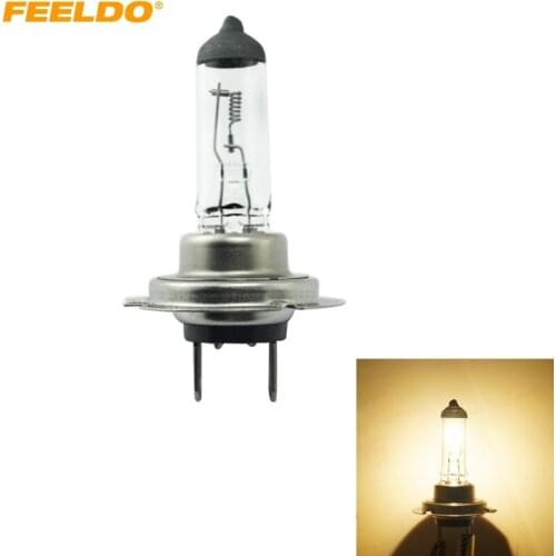 FEELDO 1pc Warm White Auto H7 DC24V 70W/100W Halogen Bulb Truck Bus Headlight Foglight Driving Lamp 3000K #HQ4333