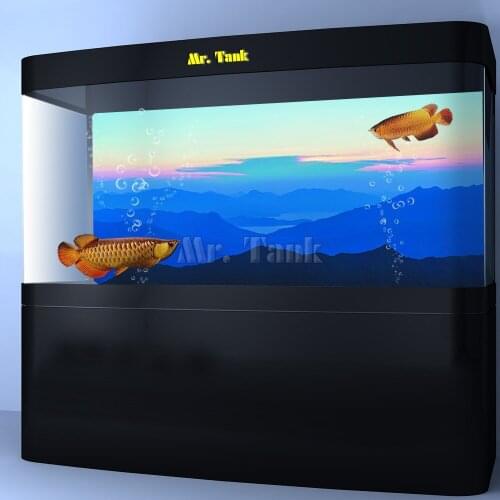Mr.Tank Aquarium Background Poster Mountain View PVC Fish Tank Backdrop Landscape Decoration Sticker Hot Selling