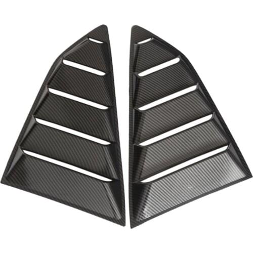 2Packs Black Quarter 1/4 Side Window Louver Cover For Chevrolet Camaro 16-18