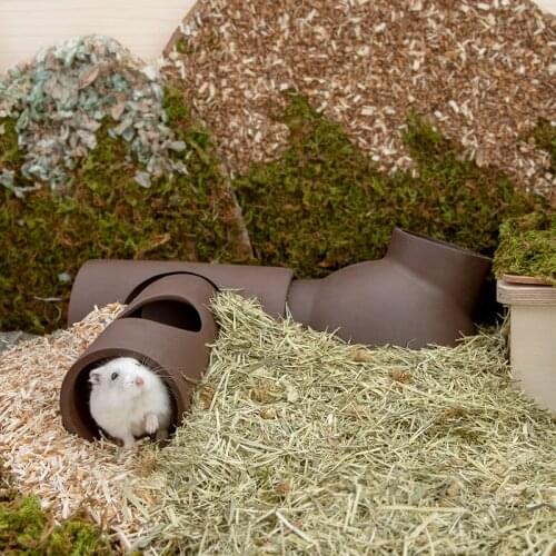 Small Pet Hamster Summer Sleeping Cages Toys Tunnel Cooling Ceramics Purple Clay Cages for Guniea Pig Rats Hamster Accessories