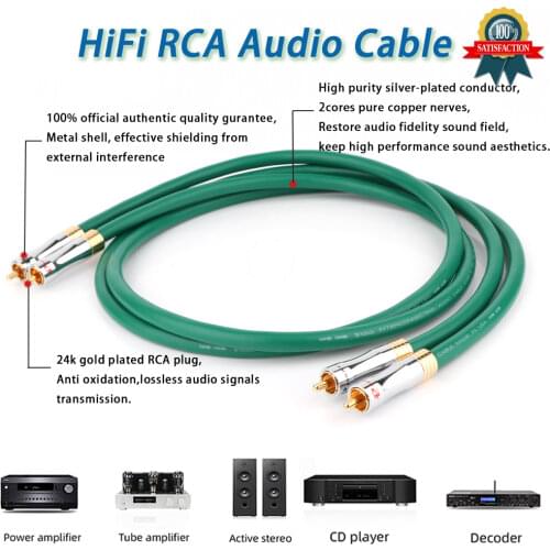MCINTOSH 2328 99.998% Pure Copper HiFi Audio cable RCA interconnect cable Audiophile RCA TO RCA Audio Cable