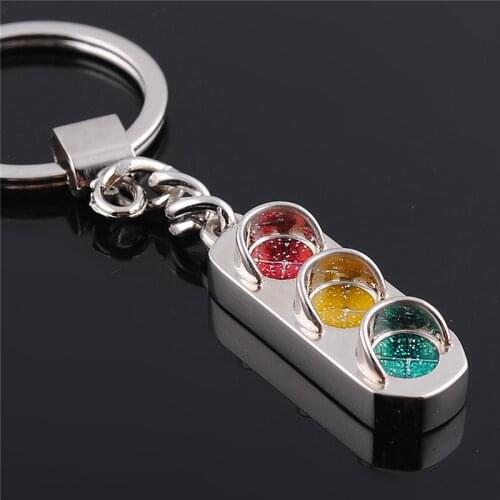 1Pcs Mini 3D Traffic Light Car Key Ring Chain Purse Bag Keychain Accessory Fashion Valentines day Gift Pendant Jewelry