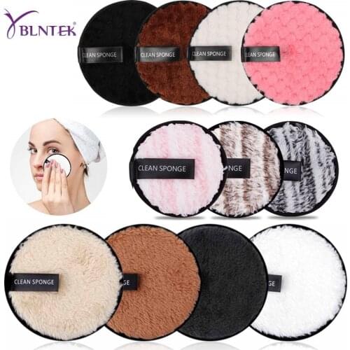 YBLNTEK Reusable Makeup Remover Pads Microfiber Cotton Pads Facial Makeup Remover Puff Double Layer Face Skin Cleansing Towel