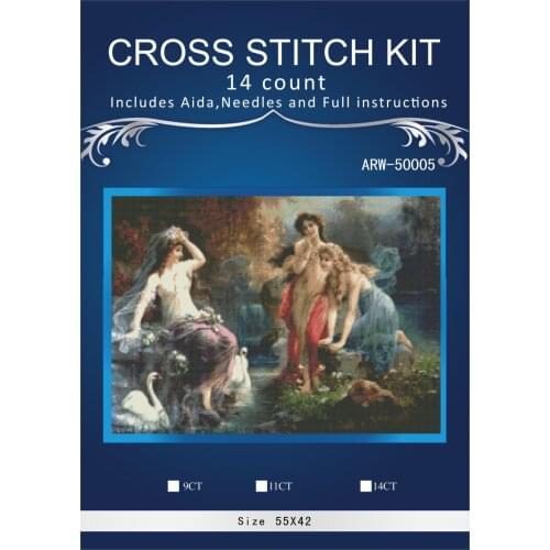 14CT/16CT/18/28/Cross Stitch Kits Crafts Art Needlework 14CT Unprinted Embroidered Handmade DMC Wall Home Decor-angels