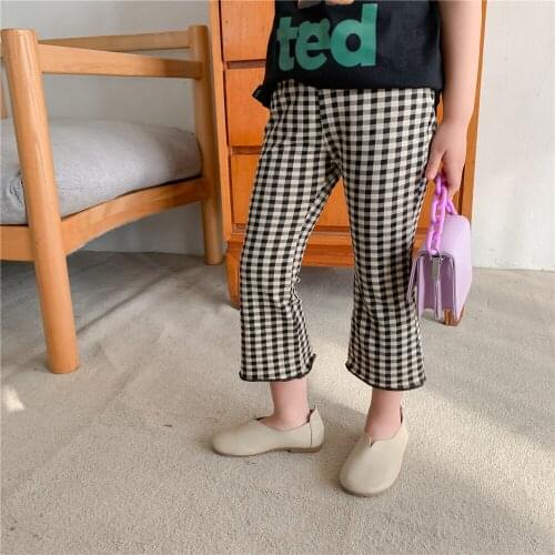 2021 Summer New Arrival Girls Fashion Seventh Pants Kids Flared Trousers Kids Pants