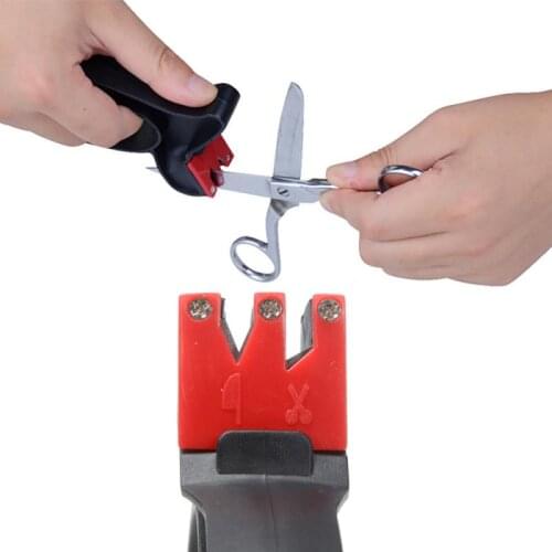 The Latest 2 In 1 Knife Sharpener Practical Professional Hand Scissors Sharpening Tool Perfect Grinding Stone Home Kitchen Tool