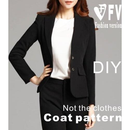 Clothing studio cropped drawing womens small suit jacket 1:1 pattern in kind TWT-6