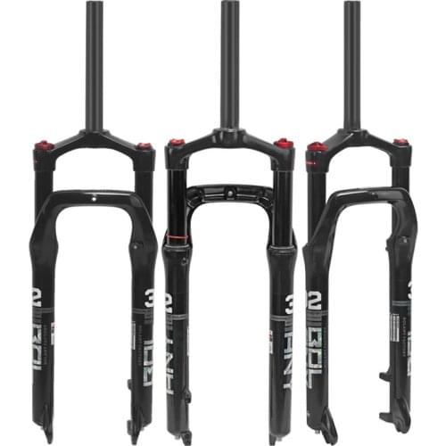 Snow ATV Bicycle Front Fork Fat Tire Bike Forks Magnesium Aluminum Alloy Air Gas Shock Absorber 135mm 26inch 4.0" Bicycle Part