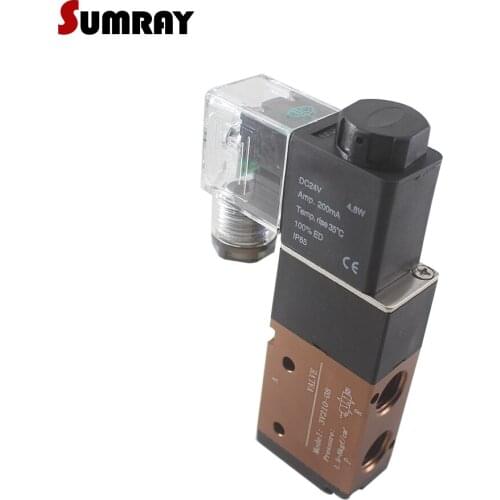 SUMRAY 3V210-08/ 3V310-10/ 3V410-15 Pneumatic Air Solenoid Valve 3 Way 2 Position Control Electric Magnetic Valve AC220V DC24V