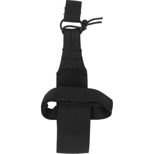 Portable Nylon Webbing Black Outdoor Sports Tactics Water Bottle Holder Bag Kettle Cover Carrier Water Bottle Cover