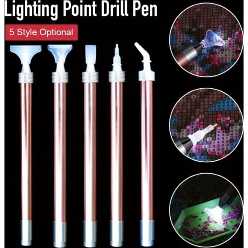 DIY Painting Craft LED Lighting Point Drill Pen 5D Diamond Painting Tool luminous pen diamond painting accessories