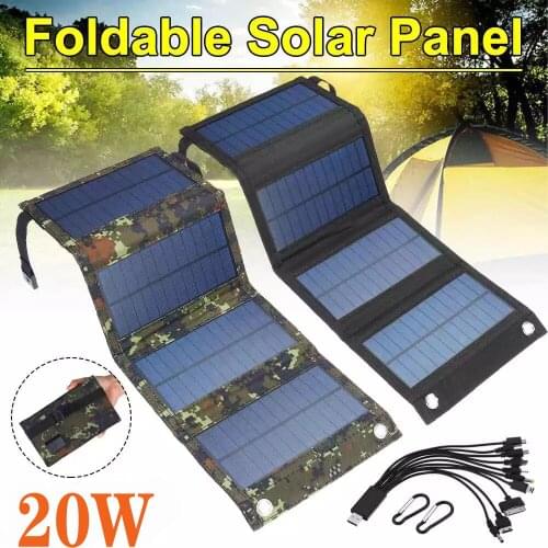Solar panel Solar 20W solar folding bag 1 Trailer 10 outdoor solar mobile phone charging bag solar cell bag