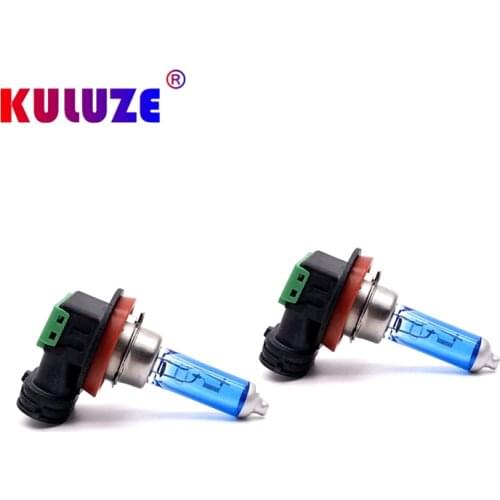 KULUZE 2Pcs H11 55W 12V Super White Halogen Bulb Fog Lights 100W High Power Car Headlights Lamp PGJ19-2 100W Wholesale Car Light
