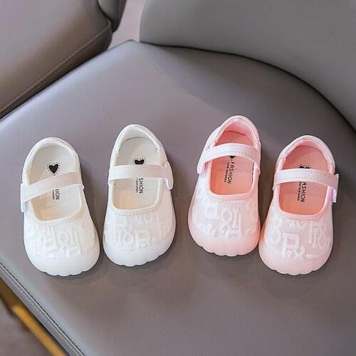Children Summer Mesh Breathable Shoes Kids Cute Love Pattern Velcro Shoes Boys Girls Spring Casual Sport Shoes 2 3 4 5 6 7 8 9 Y