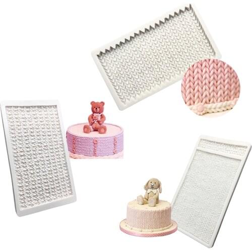 Knitted Sweater Silicone Sugarcraft Mold Cupcake Baking Fondant Cake Decorating Tools