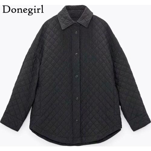 2021 Spring Autumn Women Vintage Plaid Cotton Jacket Coat Casual Pockets Black Oversize Shirt Outwear Female Loose Parka Mujer
