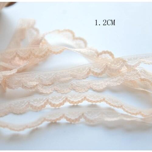 10 Meters High Quality Beautiful Nude Color Lace Ribbon Tape Lace Trim DIY Embroidered For Sewing Decoration african lace fabric