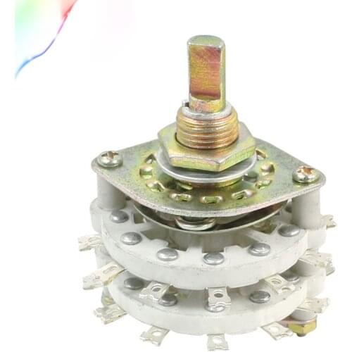 6P3T 6 Pole 3 Throw 2 Decks 24Pin Band Channael Rotary Switch Selector