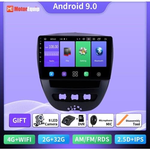 Car Radio For Peugeot 107 For Toyota Aygo 2005 2006 2007 2008-2014 2din Autoradio Multimedia DVD Player GPS Navigation 4G WiFi