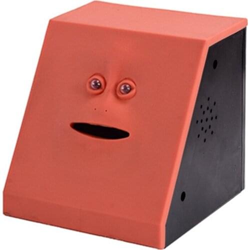 1Set Automatic Deposit Musical ATM Safe Box Smiling Face Bank for Toddlers ABS Coin Eating Bank Educational Safe Box Toy