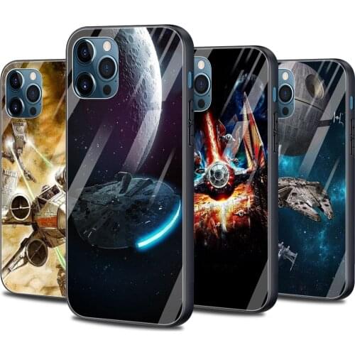Phone case For iphone 12 11 pro max SE 12 mini xs max xR X 8 7 6S Plus Bumper glass Fundas caso smartphone Hip Wars Star