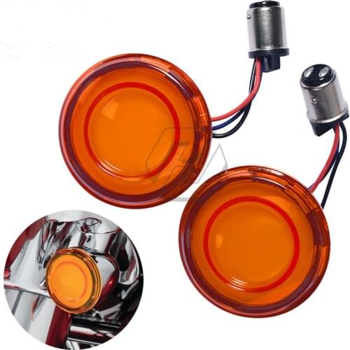 For Harley Touring FLHTK FLTRX FLTRXS Softail etc Motorcycle 1157 Bullet Style LED Front Turn Signal Conversions
