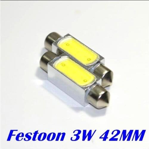 FestoonShipping 10X Festoon 42mm 3W Car Auto Interior High Power 3W 42mm led Light White Festoon Dome Lamp Bulb