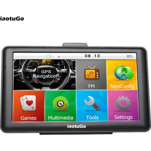 IaotuGo 7" Capacitive GPS Navigator Car Navigation Truck GPS 256M 8G Bluetooth AVIN FM Game Music Newest Maps Free Updated