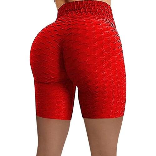 Red Yoga Shorts Sexy Women Stretch Candy Color Sport Shorts Casual Fashion Gym Wear Biker Joggers Women Hot Pants Summer