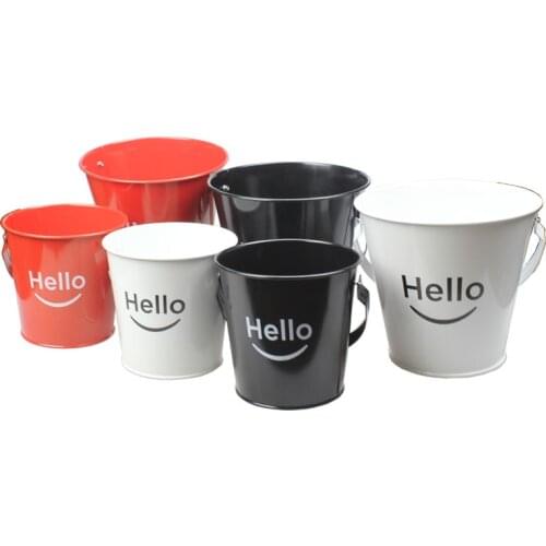 Creative Mini Ice Bucket Fries Barrel Iron Ice Bucket French Fries Small Bucket Coffee Shop Bar Party