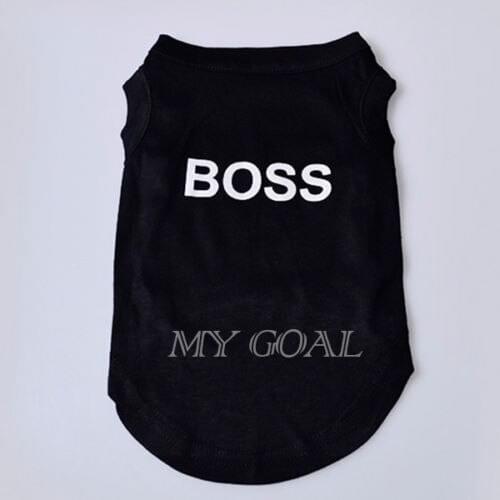 Cute fashion boss letter print vest for fod and cat