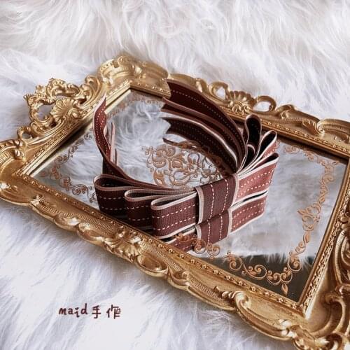 Sweet Handmade Coffee Big Bow Headwear Hairband KC Lolita Sweet Kawaii Cosplay Original Design Cute Elegant