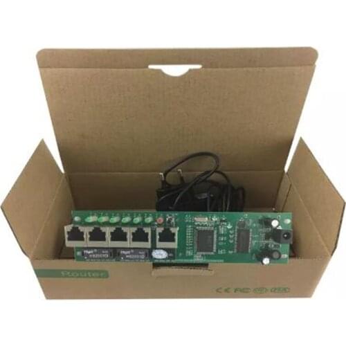 Mini size intelligent wired distribution box 5-port router modules OEM pcb module 192.168.0.1 wire router manufacturer