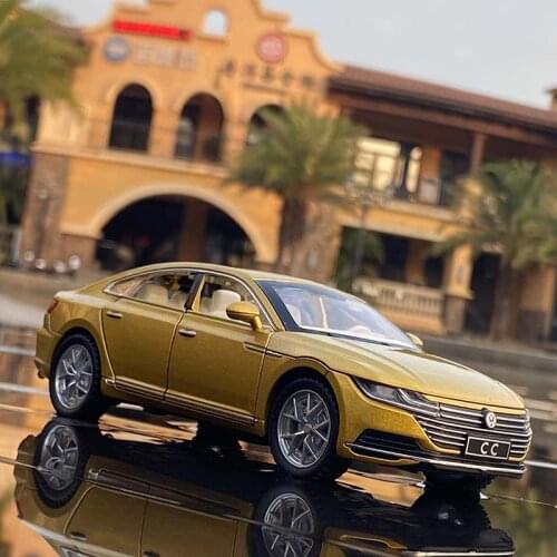 1:32 Volkswagens CC Alloy Car Diecast Model Toy Vehicle High Simulation Pull Back Sound And Light Metal Car Collcetion Toys Boys