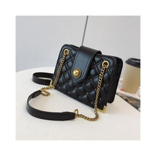 Fashion Female Shoulder bags PU leather womens Crossbody bag Luxury designer Lingge Handbags Chains bags Totes 2020 new