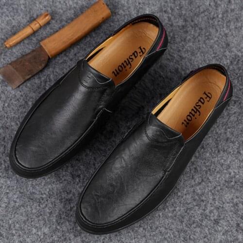 Summer Leather Men Shoes Loafers Hole Soft Breathable Male Moccasins Flats Casual Boat Driver Footwear Driving Flats