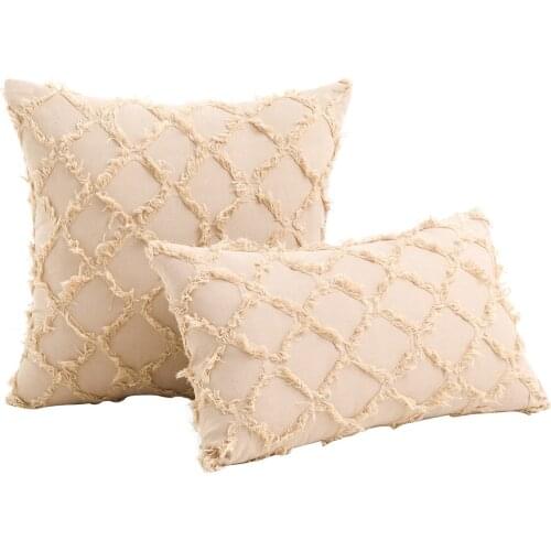 Pillow Covers Decorative Boho Macrame Pillow Cover Throw Cushion Cover Home Pillowcase Tassel Tufted Pillow Case Room Sofa Decor