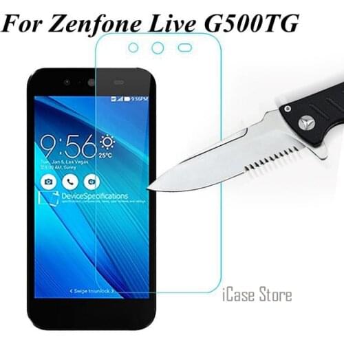 Top Quality Ultra-Clear 9H 0.26mm Water-Proof Tempered Glass For Asus Zenfone Live G500TG 5.0inch Screen Protector Film Case