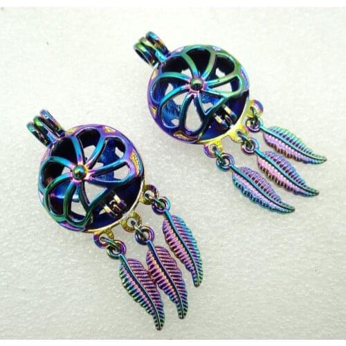 10PC Natural Stone aventurine Quartz Crystal tiger eye Lucky bead Titanium Dreamcatcher Pendant for Diy Jewelry Making necklace