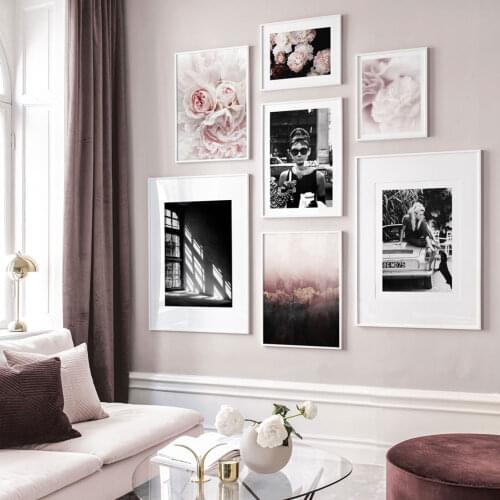 Breakfast at Tiffanys Poster Figure Canvas Painting Flowers Wall Art Pictures For Living Room Modern Home Decorative Prints