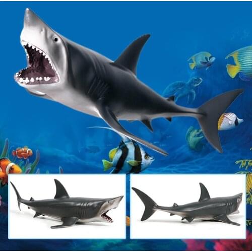 1Pcs Lifelike Shark Shaped Toy Realistic Motion Simulation Kids Material Gift Model PVC 20.5*12.5*6.5CM Animal For Boy Chil Y1K4