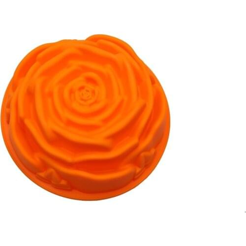 Chiffon Cake Mousse Bread Rose Flower Shape Silicone Mold Cooking Tools Cake Baking Tray Big D648