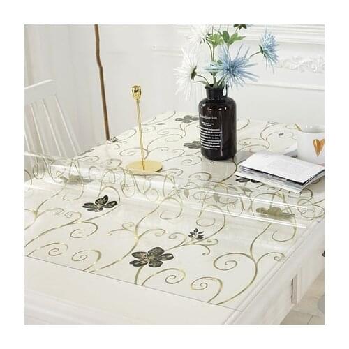 PVC Waterproof Tablecloth Home Table Cover Kitchen Oilcloth 1.0mm and 1.5mm for Wedding Party Birthday Party Baby shower