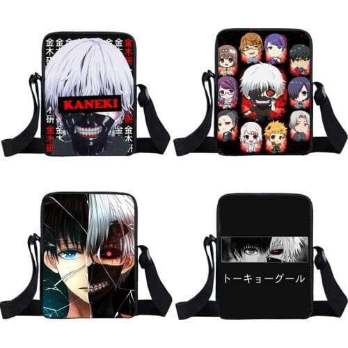 Anime Tokyo Ghoul Men One Shoulder Backpack Women Crossbody Boys Cycling Sports Travel Versatile Bag Student Mini Messenger Bags